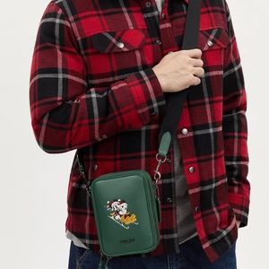 NWT Disney X Coach Stanton Crossbody With Winter Motif